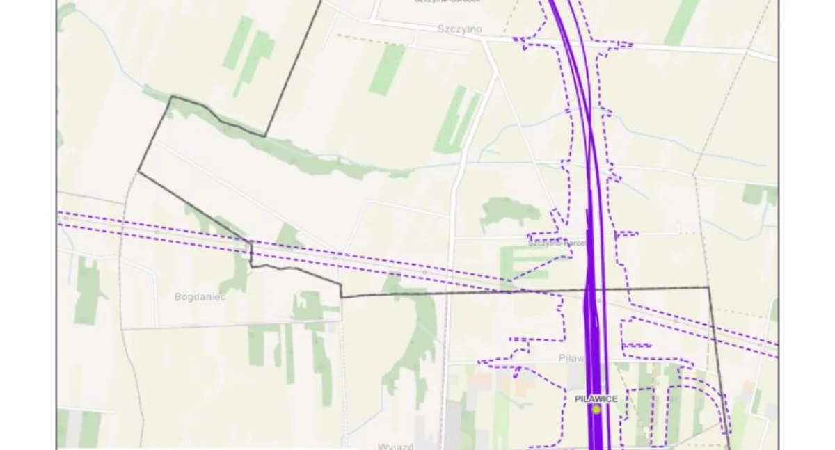 Zdjęcie mapki obrazującej przebieg linii kolejowej Płock – Włocławek