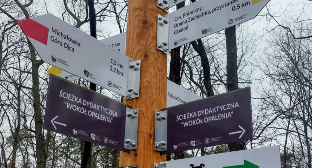 Kampinoski Park Narodowy, Kampinoski Narodowy nowymi drogowskazami szlakach - zdjęcie, fotografia